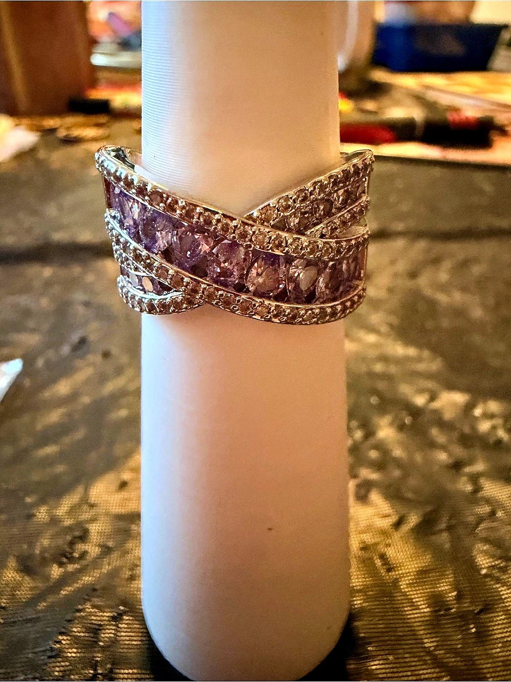 Bomb Party Tied By A Ribbon's Twist Purple & Silver Bracelet NWT